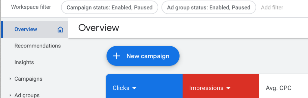 google ads kontrol paneli